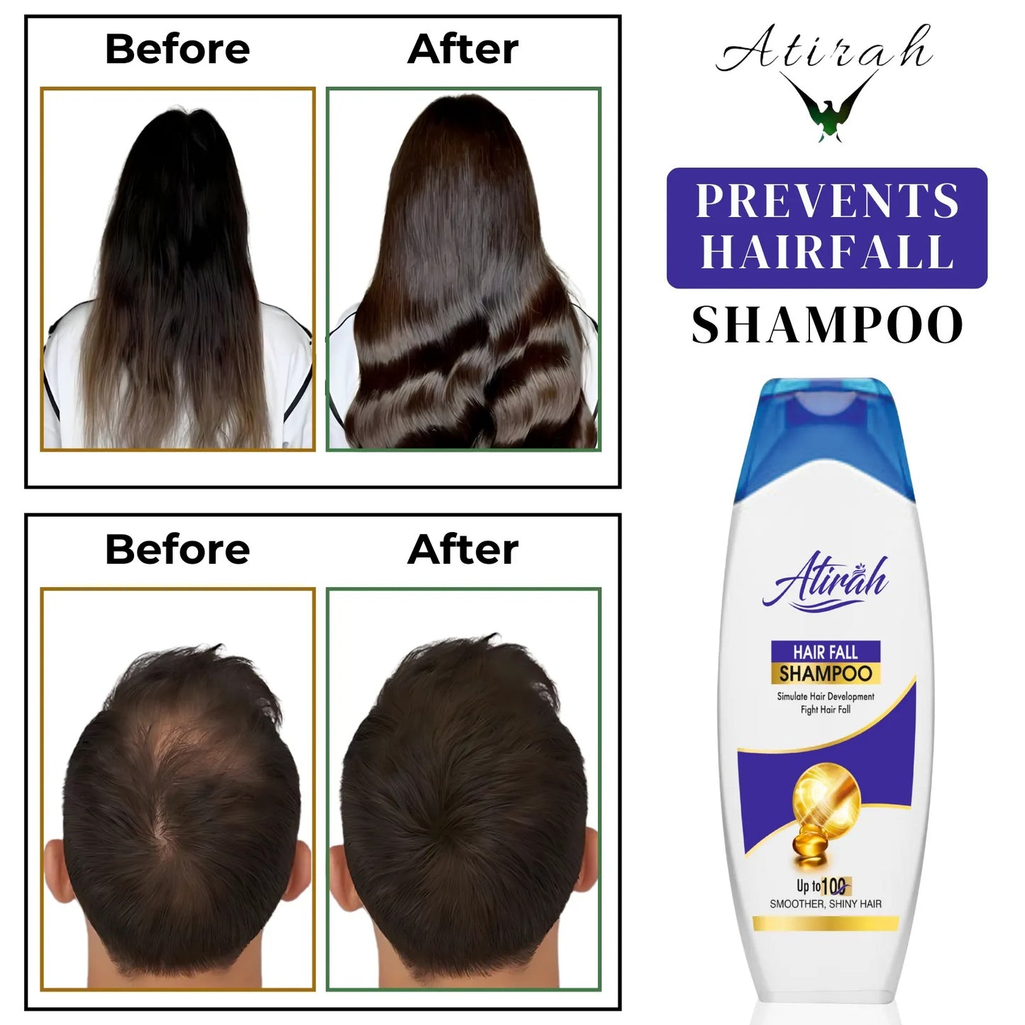 Atirah Anti Defense Hair Fall Shampoo – 200ml