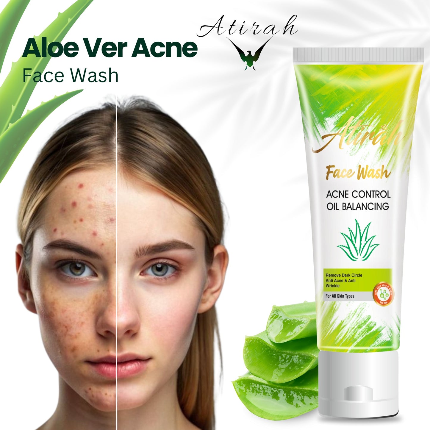 Atirah Aloe Vera Acne Face Wash – 100ml