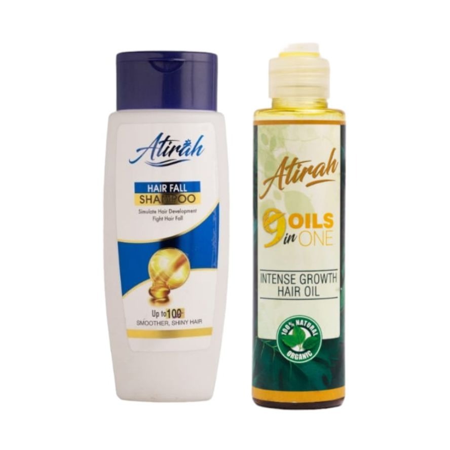 Atirah Combo Deal  Hair Fall Shampoo + 9-in-1 Hair Growth Oil